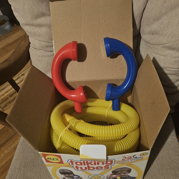 Vintage Talking Tubes- Telephone - Colorful Kids Communication Toy - Picture 5 of 5